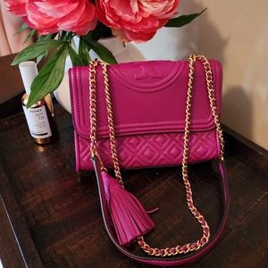 Tory Burch Quilted Fleming Cobverable Shoulder Bag